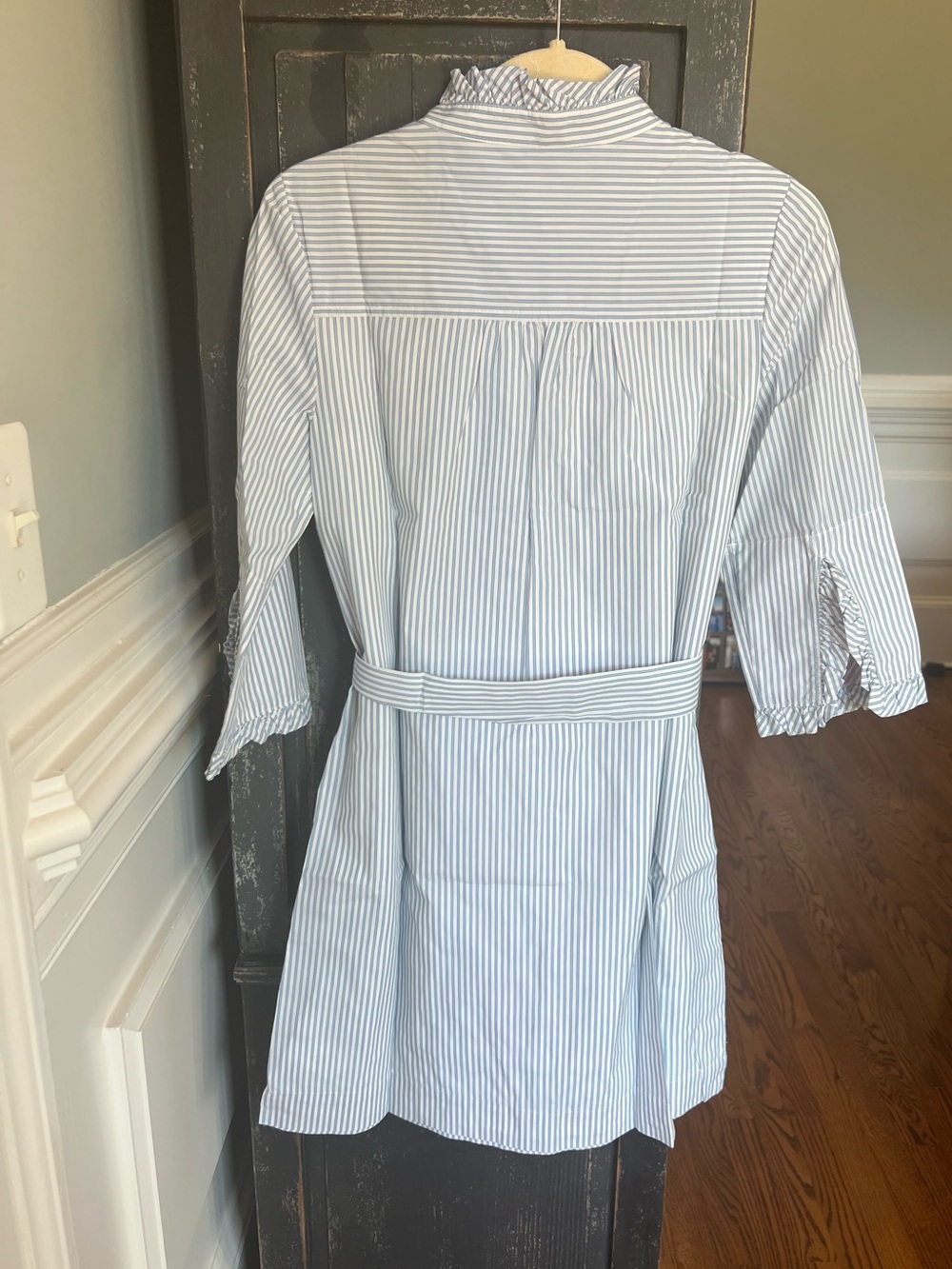 Lilly Pulitzer Brinkley Shirtdress Conductor Stripe pattern. Starry blue Sz2 NWT - Picture 2 of 11